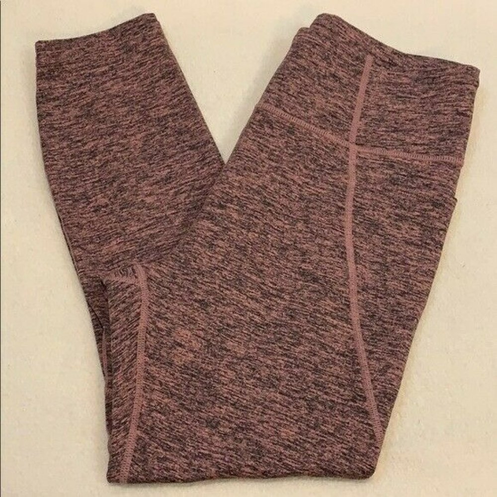 Mid-Rise Athletic/Workout Leggings, Pink and Black, Woman's Size X-Large - Picture 11 of 12